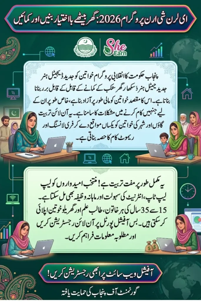 E Learn She Earn Program 2026 Official Website 2026 For Apply Online