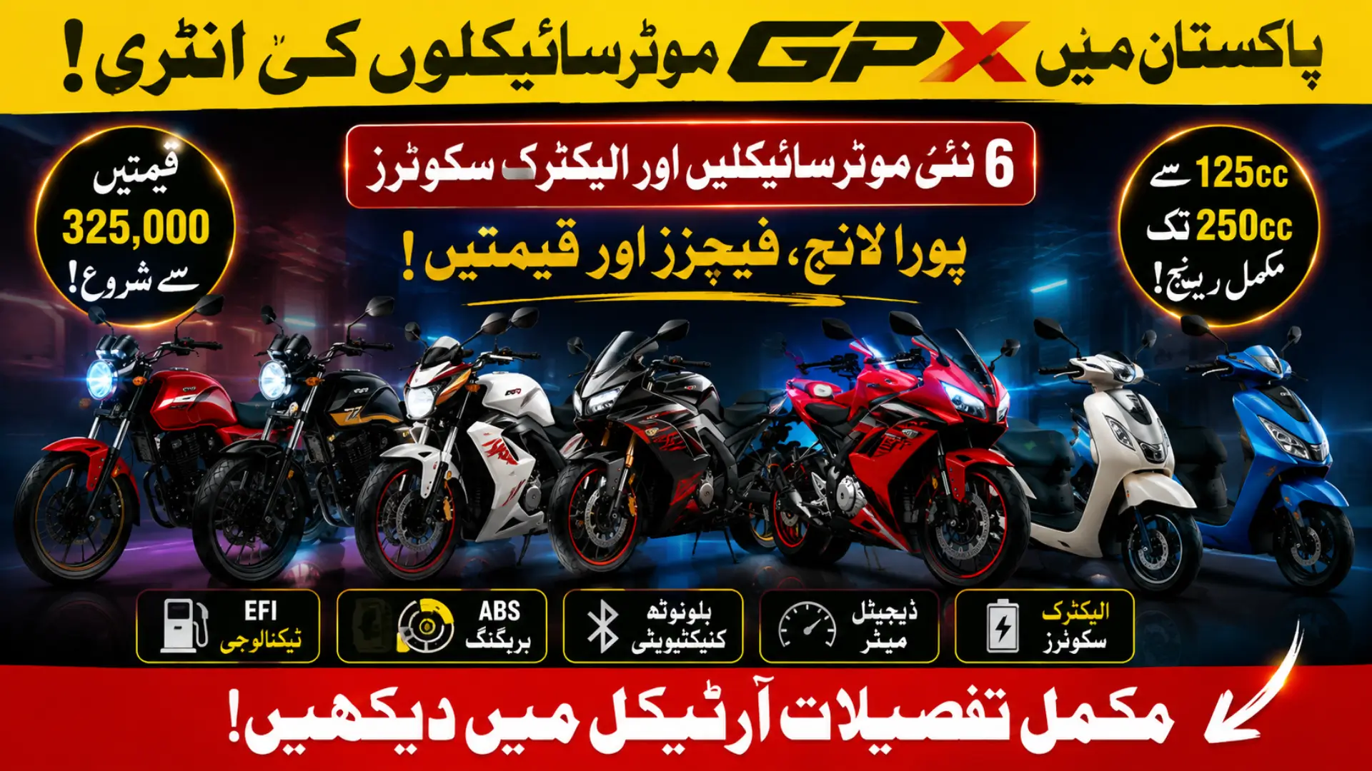 GPX Motorcycles in Pakistan: New 125cc, 150cc & Electric Scooters Launched with Prices and Features