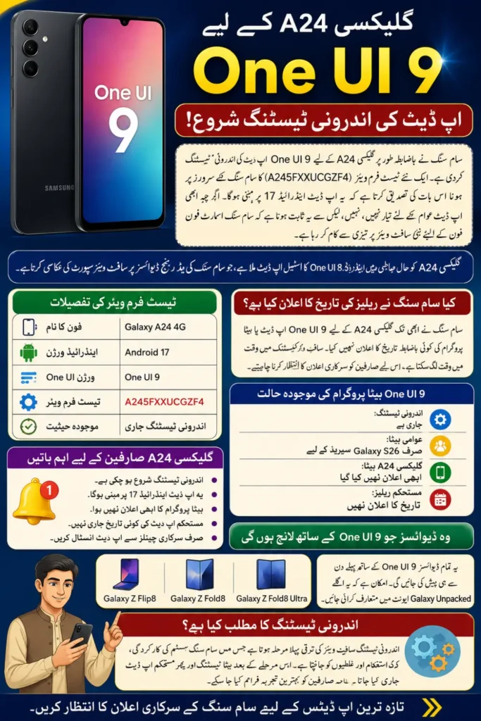 Galaxy A24 One UI 9 Update Enters Internal Testing With Android 17 Firmware