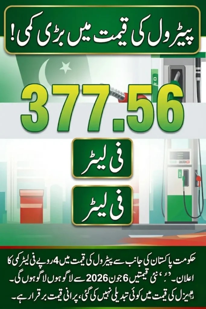 Latest Petrol Price in Pakistan June 2026 Updated Petrol and Diesel Rates