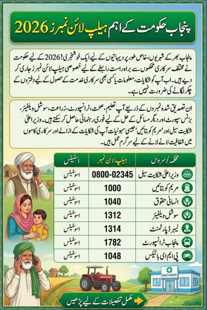 Official Government Helpline Numbers 2026 for Complaints, Education, Health, and Transport