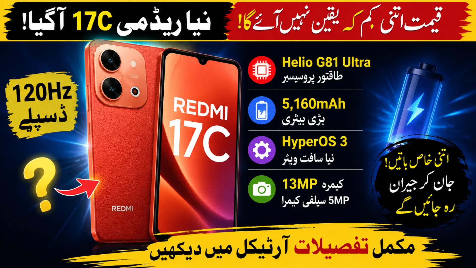 Redmi 17C Specifications, Features, and Price