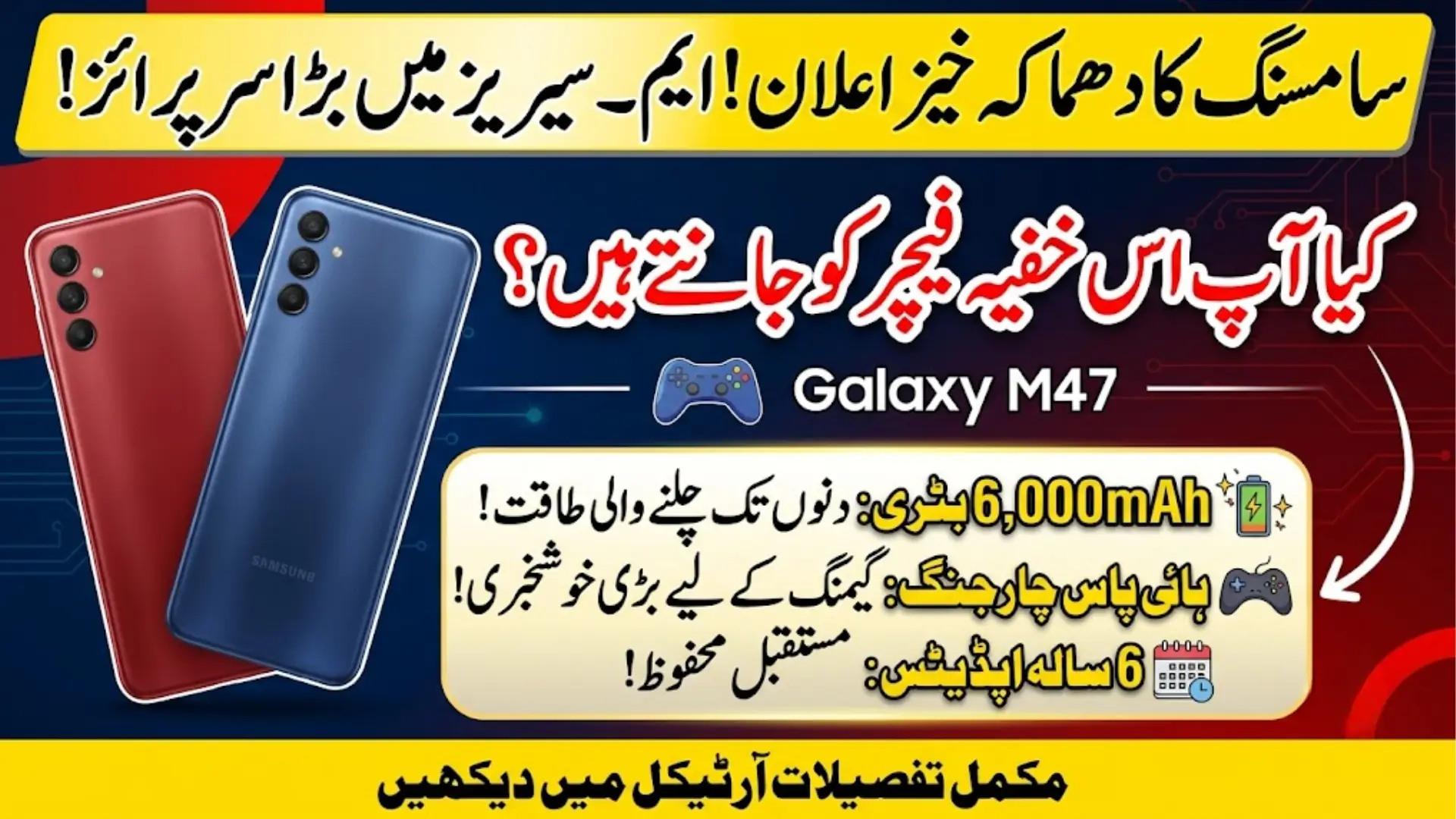 Samsung Galaxy M47 Launched with 6000mAh Battery, Snapdragon 6 Gen 3 and Android 16