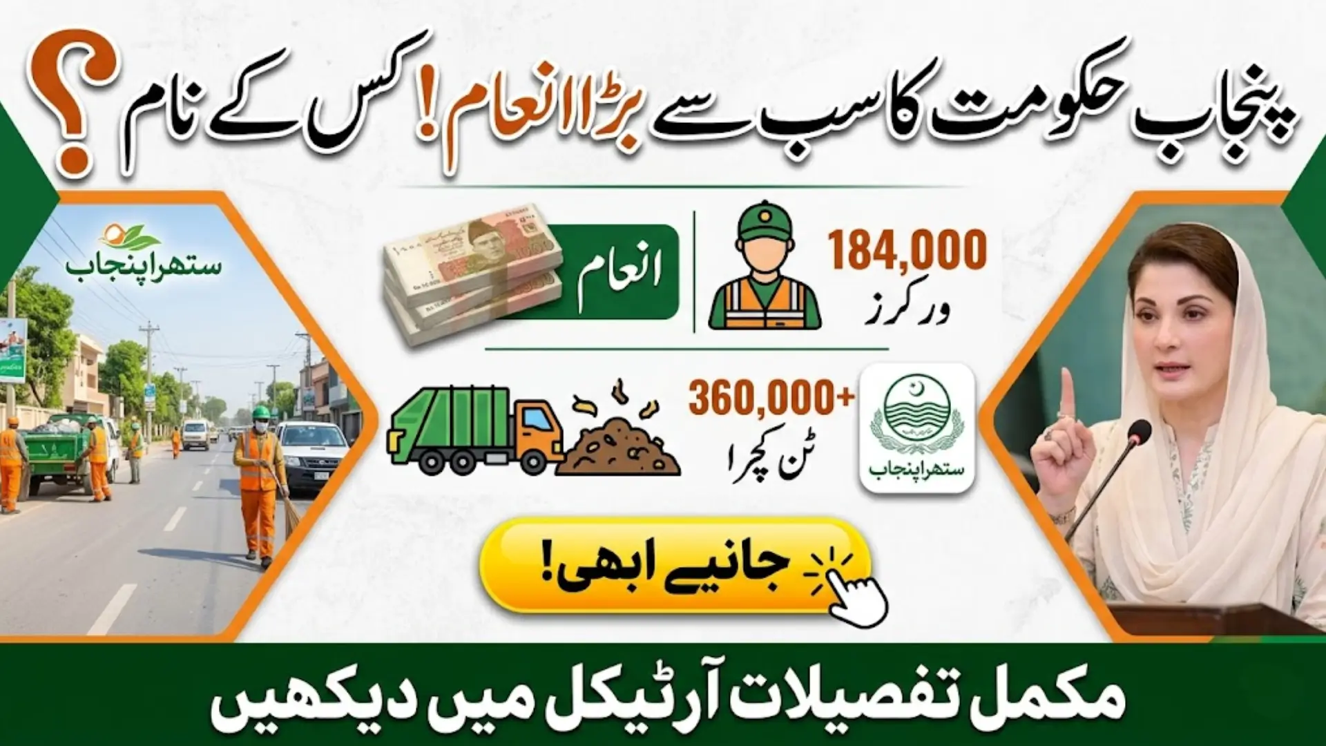 Suthra Punjab Eid Cleanliness Campaign Reward 2026 CM Announces Rs10,000 Reward for Workers