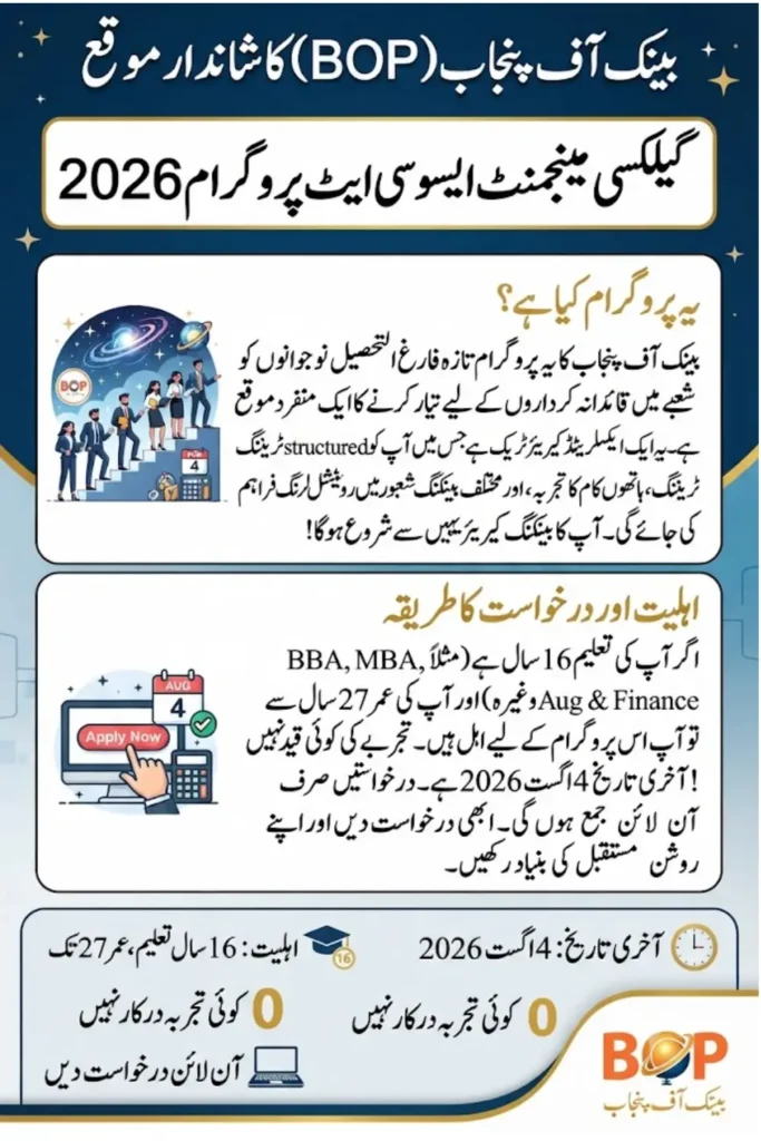 BOP Galaxy Management Associate Program 2026 Apply Now for Better Future