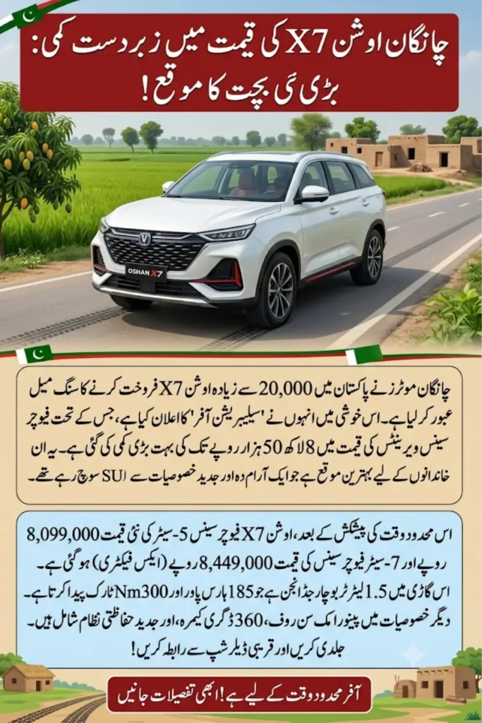Changan Oshan X7 Price Dropped in Pakistan July 2026 Celebration Offer