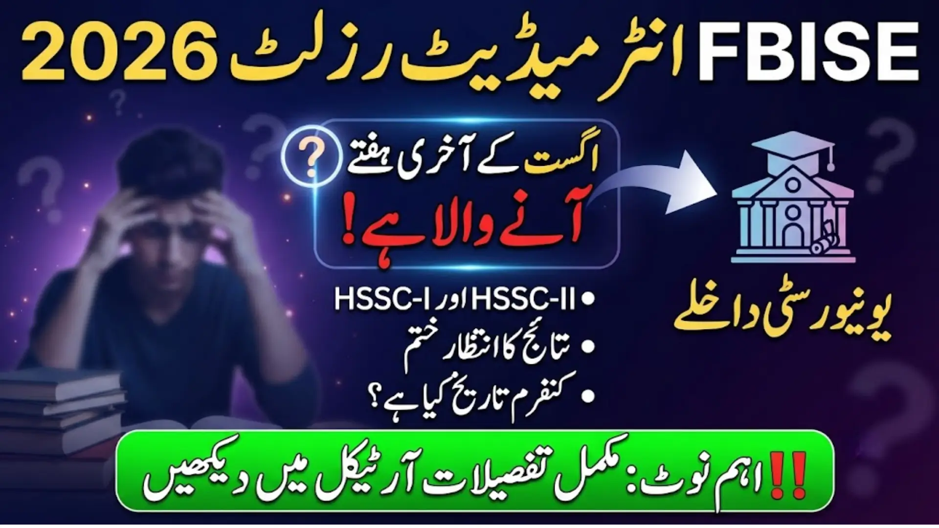 FBISE Inter Results 2026: Tentative Date, HSSC-I and HSSC-II Schedule Explained