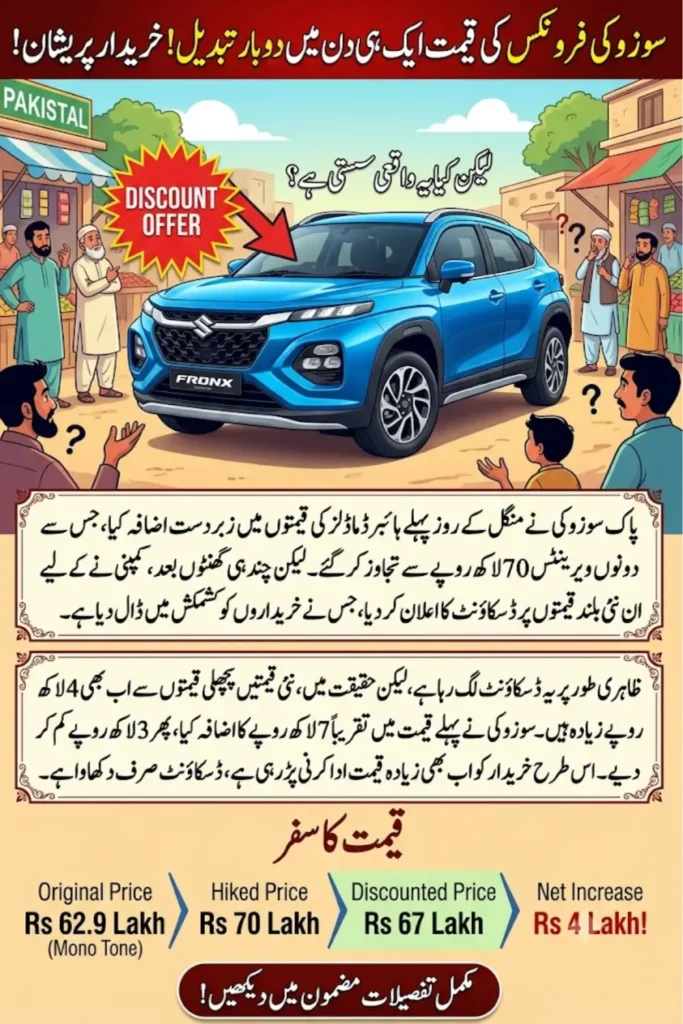 Suzuki Fronx New Discount Offer Price Revised Twice in One Day